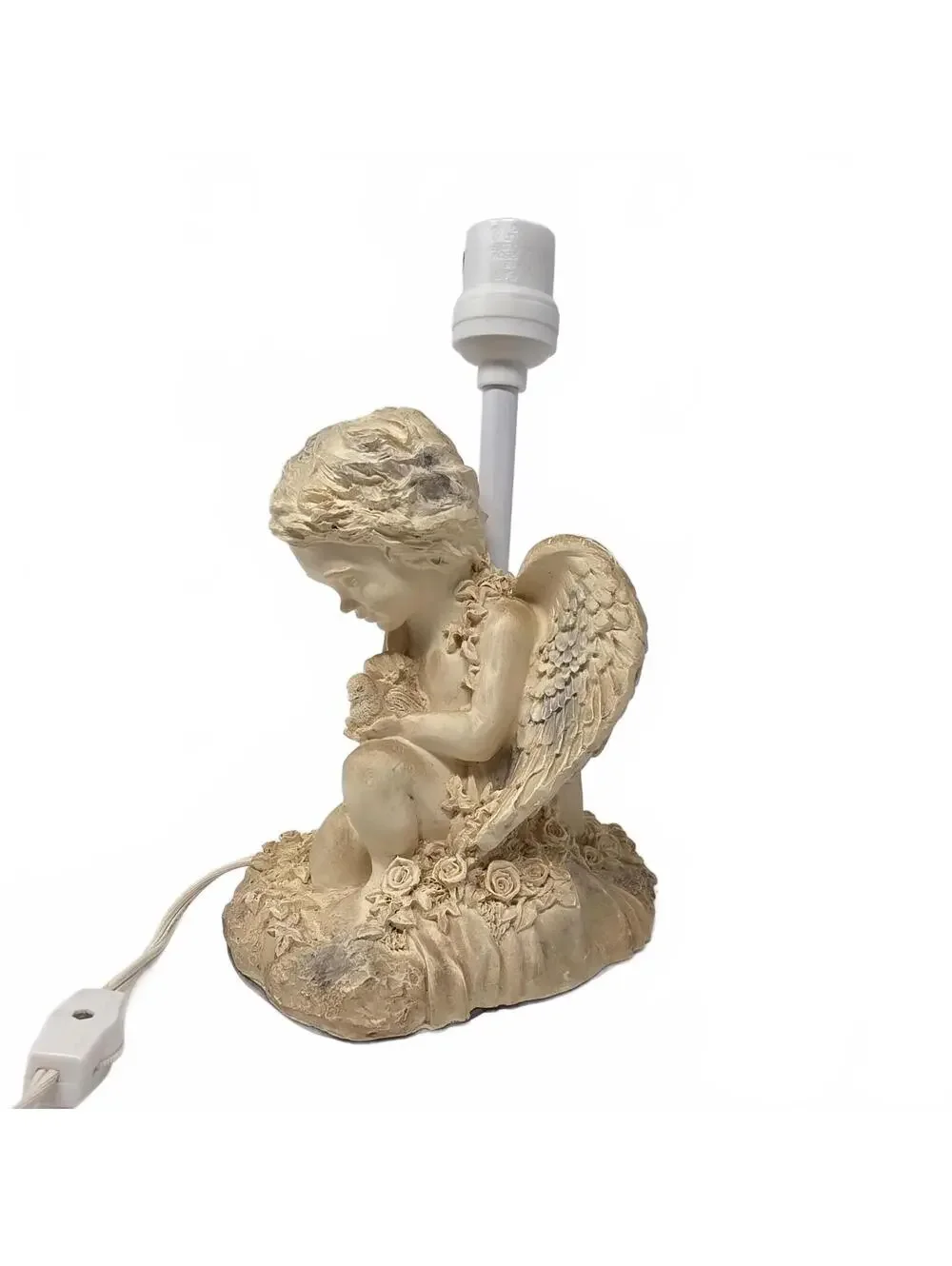 Vintage 1994 Figi Graphics Cherub Angel Dove Table Lamp Working 9.5 Inch